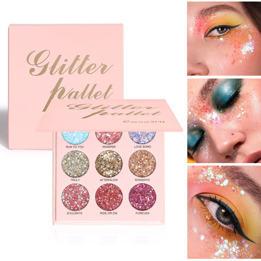 Unleash the Glamour with CmaaDu's 9 Shades of Glitter Eyeshadow
