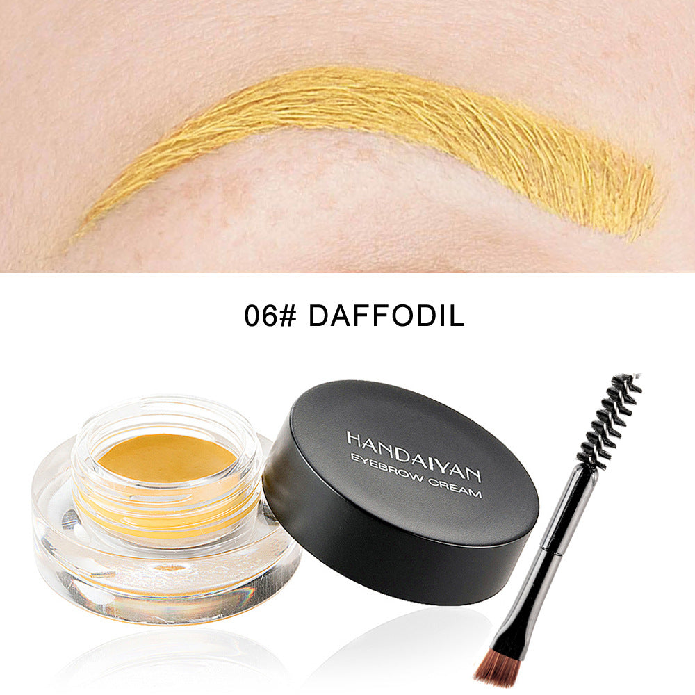 Unleash Your Brow Brilliance with HANDAIYAN's 12-Color Waterproof Eyebrow Dyeing Cream