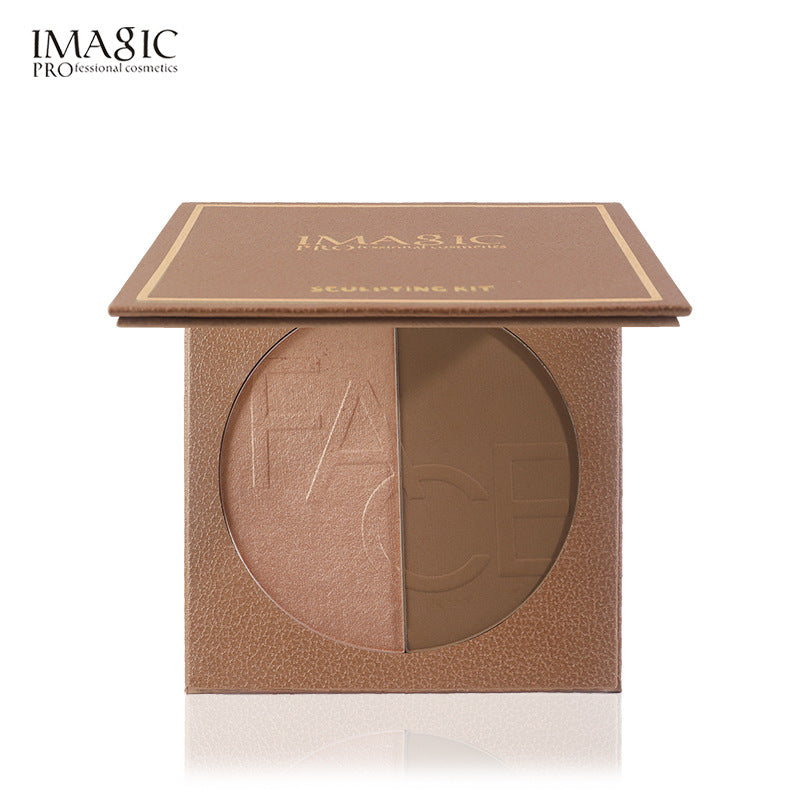 Two Color Contouring Powder Nose Three Dimensional V Face Shadow Powder Brightening Statute Lines One-Piece Contouring Tray