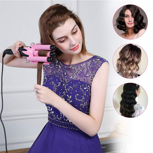 LED Ceramic Triple Barrel Hair Curling Iron- Unleash the Power of the Hair Style Wand