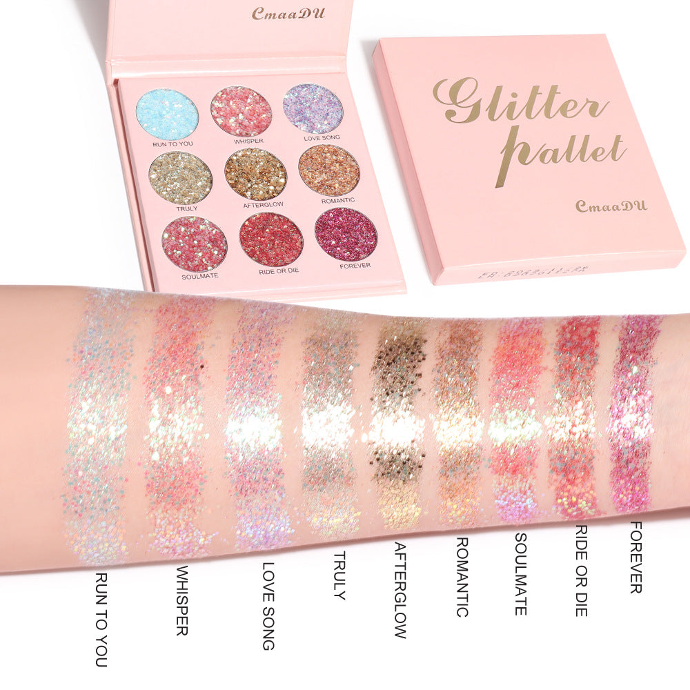 Unleash the Glamour with CmaaDu's 9 Shades of Glitter Eyeshadow