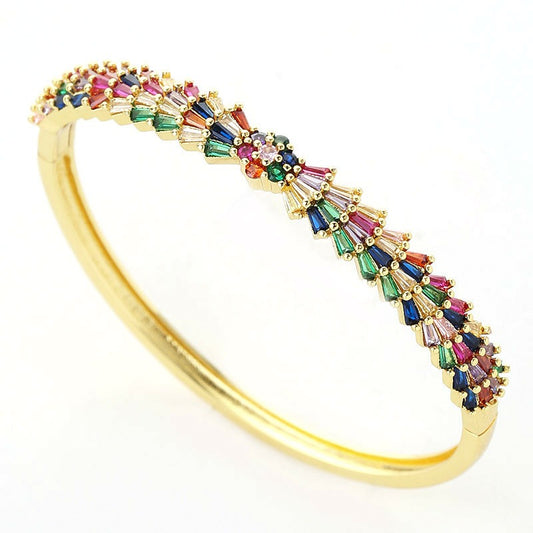 Dazzling Radiance: Full Set Colorful Zircon Bracelet
