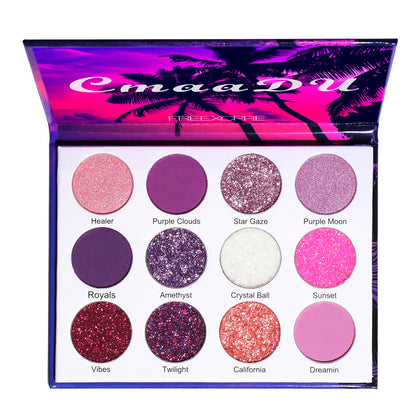 Illuminate Your Look with CmaaDu's 12-Color Shiny Eyeshadow Palette