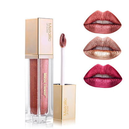 Metallic Lip Gloss Lip Luminizer: Soft Metallic Matte Liquid Lipstick