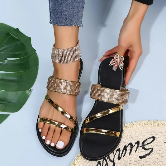 ✨Sparkling Rhinestone Slide Sandals: Style & Comfort