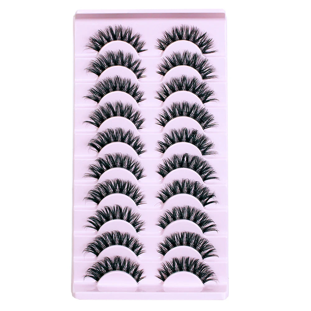 10 Pairs Mink Eyelashes - 6D Super Fluffy, & Wispy