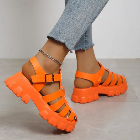 ❤️‍🔥Trendy Rome Gladiator Platform Heel Sandals
